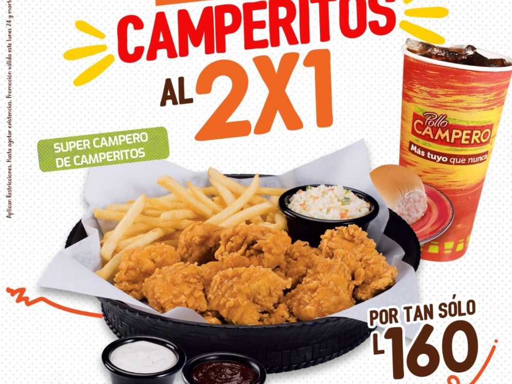 CAMPERO PROMOCIÓN 2X1 EL MEJOR POLLO DE HONDURAS HAZ TU PEDIDO POLLO